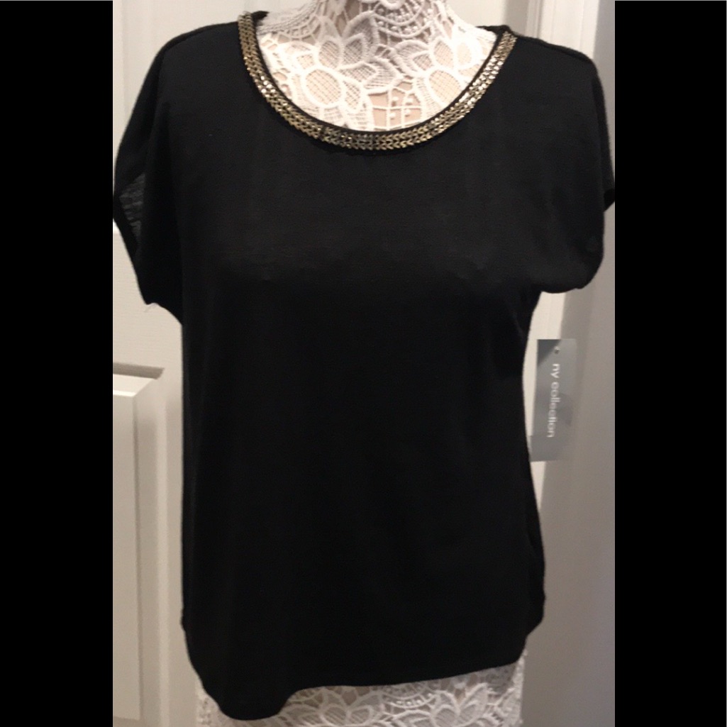 Brand New York Collection Black Blouse